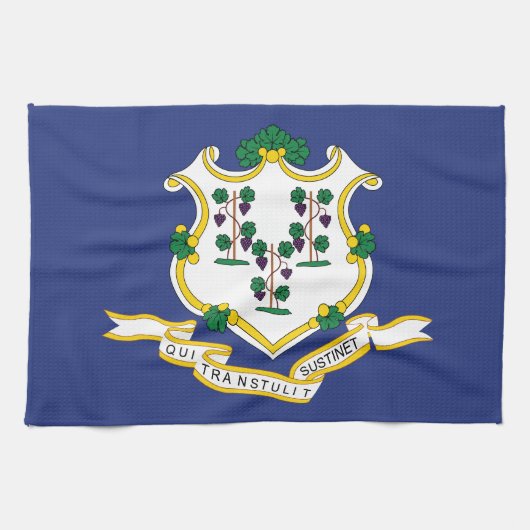 Staatsflagge Connecticut Geschirrtuch (Horizontal)