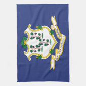 Staatsflagge Connecticut Geschirrtuch (Vertikal)