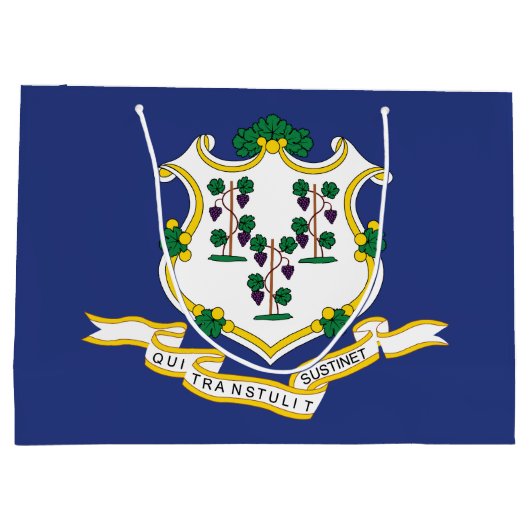 Staatsflagge Connecticut Große Geschenktüte (Rückseite)