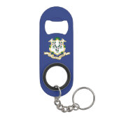 Staatsflagge Connecticut Mini Flaschenöffner (Rückseite)