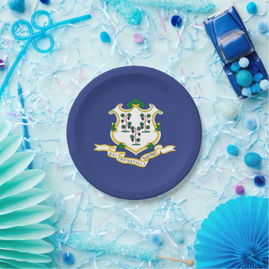 Staatsflagge Connecticut Pappteller (Party)