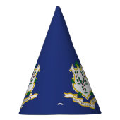 Staatsflagge Connecticut Partyhütchen (Rechts)