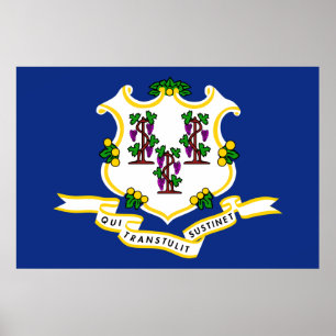 Staatsflagge Connecticut Poster