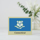 Staatsflagge Connecticut Postkarte (Stehend Vorderseite)