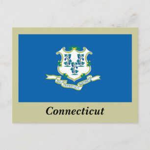 Staatsflagge Connecticut Postkarte