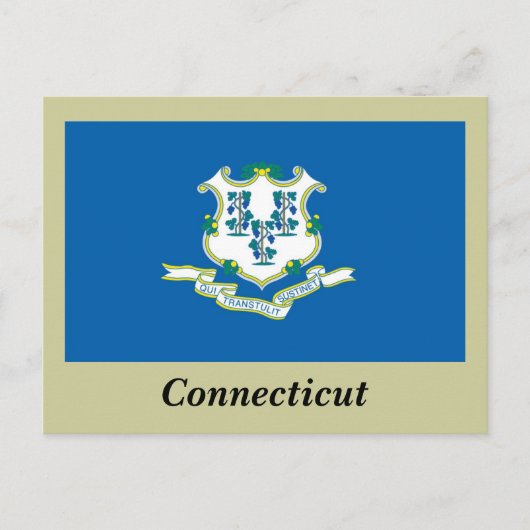 Staatsflagge Connecticut Postkarte (Vorderseite)