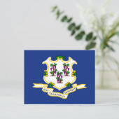 Staatsflagge Connecticut Postkarte (Stehend Vorderseite)