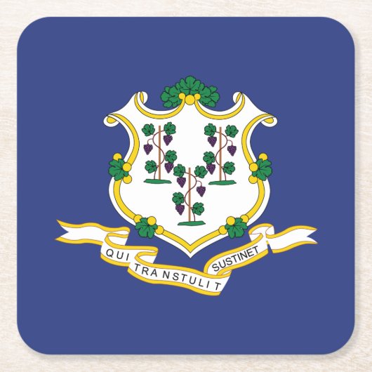 Staatsflagge Connecticut Rechteckiger Pappuntersetzer (Vorderseite)