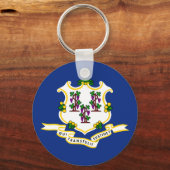 Staatsflagge Connecticut Schlüsselanhänger (Vorderseite)