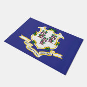 Staatsflagge Connecticut, USA Fußmatte (Schrägansicht)