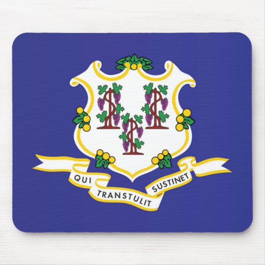 Staatsflagge Connecticut, USA Mousepad (Vorne)