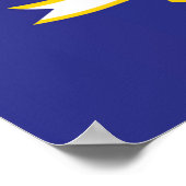 Staatsflagge Connecticut, USA Poster (Ecke)