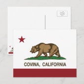 Staatsflagge Covina Postkarte (Vorne/Hinten)