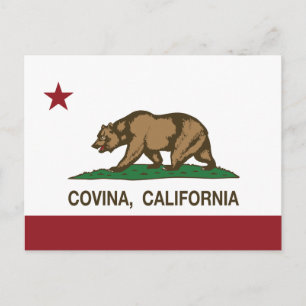 Staatsflagge Covina Postkarte
