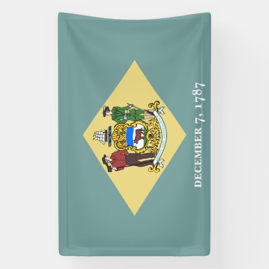 Staatsflagge Delaware Banner (Vertikal)