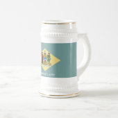 Staatsflagge Delaware Bierglas (VorderseiteRechts)