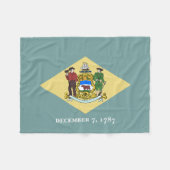 Staatsflagge Delaware Fleecedecke (Vorderseite (Horizontal))