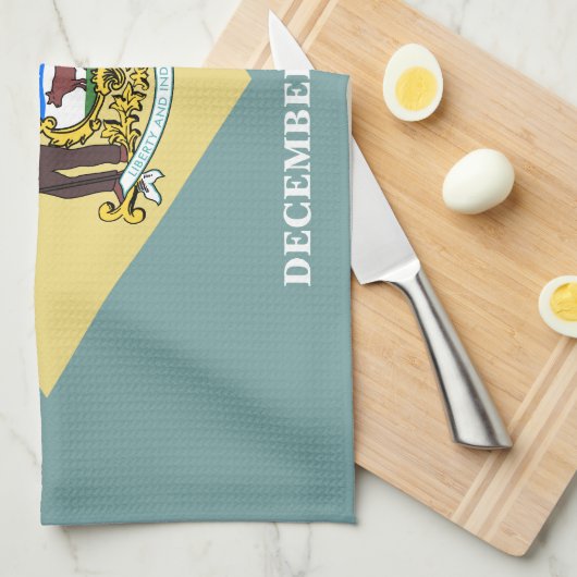 Staatsflagge Delaware Geschirrtuch (Viertel Falte)
