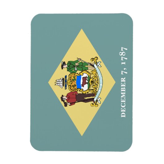 Staatsflagge Delaware Magnet (Vertikal)