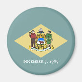 Staatsflagge Delaware Magnet (Vorne)