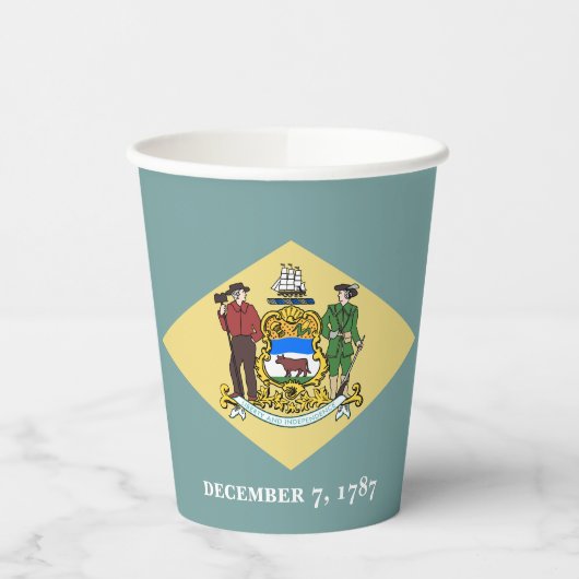 Staatsflagge Delaware Pappbecher (Links)