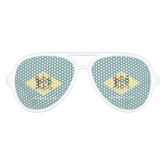 Staatsflagge Delaware Partybrille (Vorderseite)