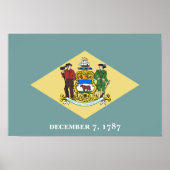 Staatsflagge Delaware Poster (Vorne)