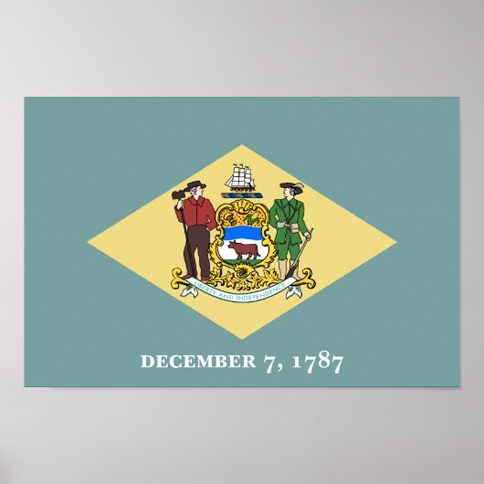 Staatsflagge Delaware Poster (Vorne)