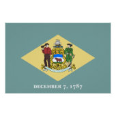 Staatsflagge Delaware Poster (Vorderseite)