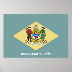 Staatsflagge Delaware Poster