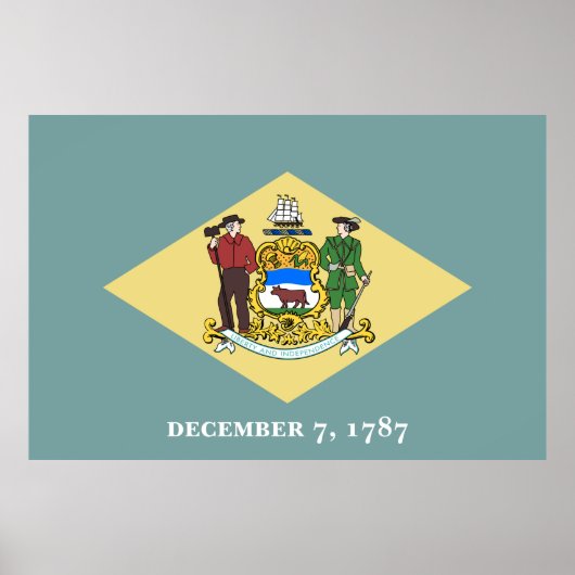 Staatsflagge Delaware Poster (Vorne)