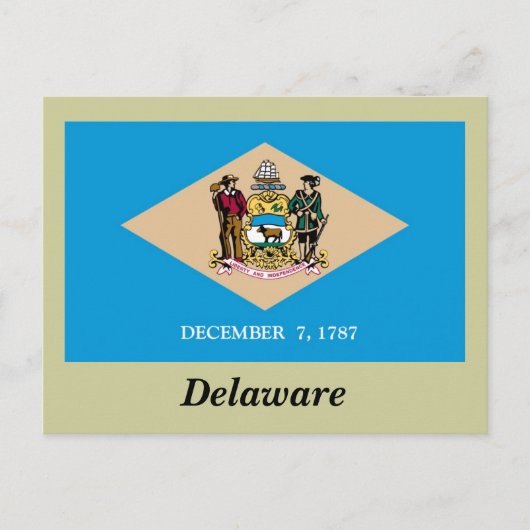 Staatsflagge Delaware Postkarte (Vorderseite)