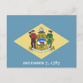 Staatsflagge Delaware Postkarte (Vorderseite)