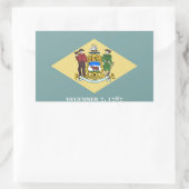 Staatsflagge Delaware Rechteckiger Aufkleber (Tasche)