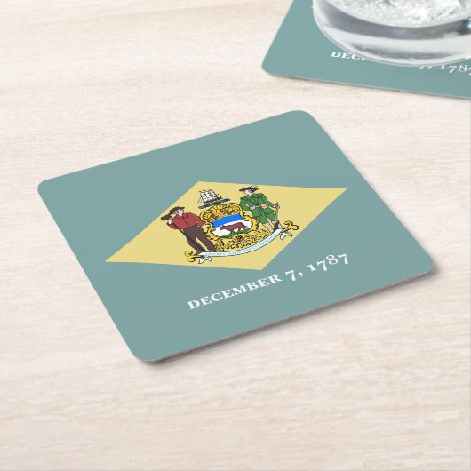 Staatsflagge Delaware Rechteckiger Pappuntersetzer (angewinkelt)