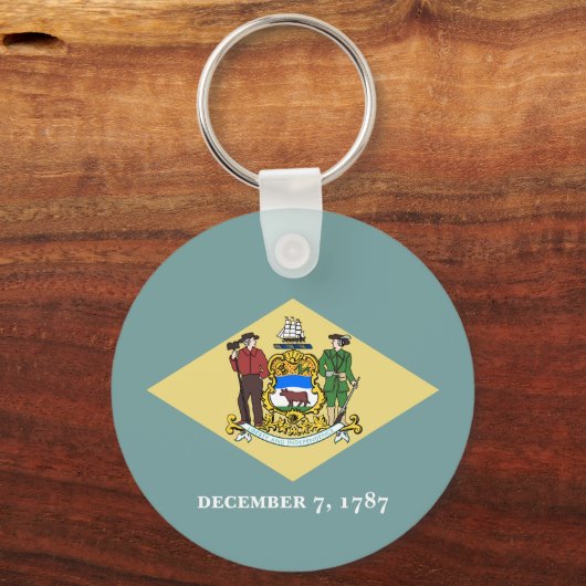 Staatsflagge Delaware Schlüsselanhänger (Rückseite)