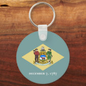 Staatsflagge Delaware Schlüsselanhänger (Vorderseite)