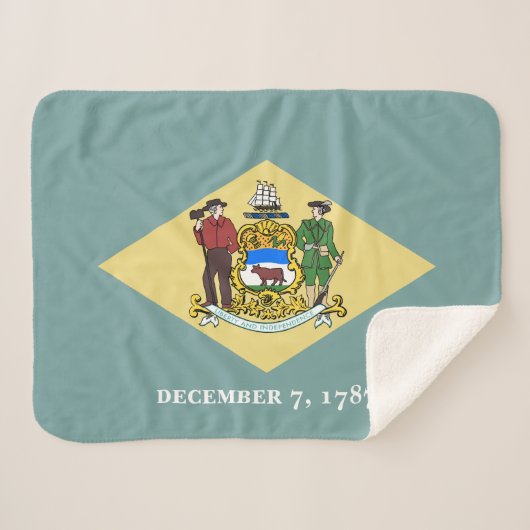 Staatsflagge Delaware Sherpadecke (Vorderseite (Horizontal))