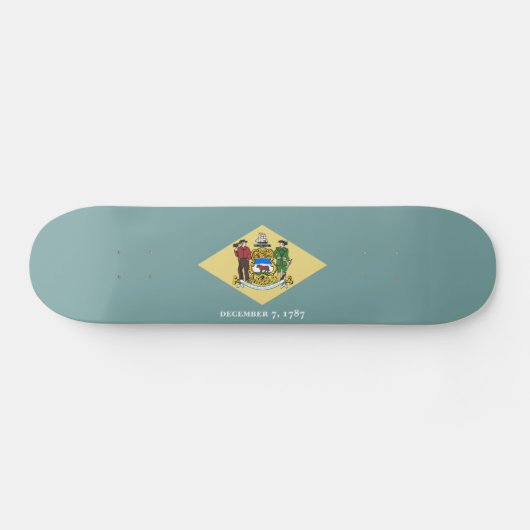 Staatsflagge Delaware Skateboard (Horizontal)