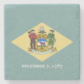 Staatsflagge Delaware Steinuntersetzer (Vorderseite)