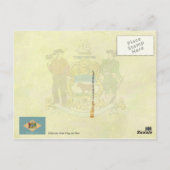 Staatsflagge Delaware und Siegel Postkarte (Rückseite)