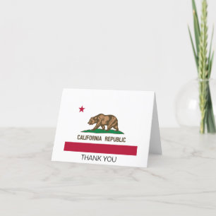 Staatsflagge der California Republic Dankeskarte