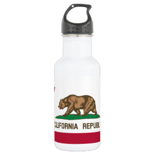 Staatsflagge der California Republic Edelstahlflasche
