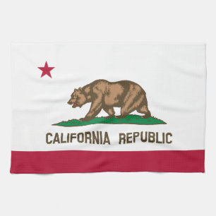 Staatsflagge der California Republic Geschirrtuch