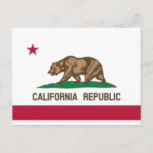 Staatsflagge der California Republic Postkarte