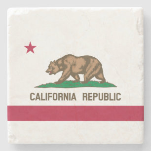 Staatsflagge der California Republic Steinuntersetzer