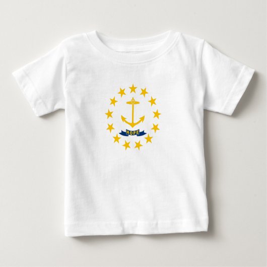 Staatsflagge der Insel Rhode Baby T-shirt (Vorderseite)