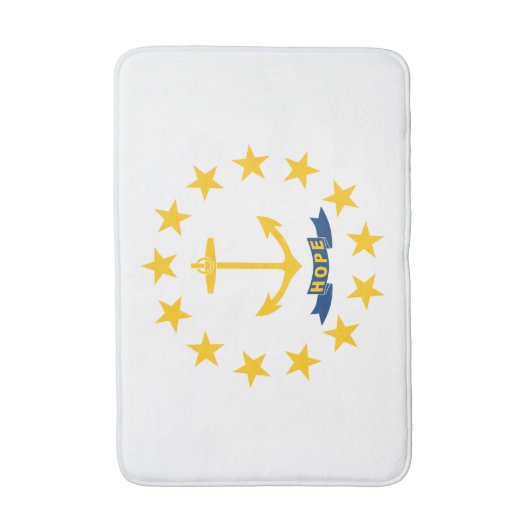 Staatsflagge der Insel Rhode Badematte (Vorderseite Vertikal)