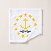 Staatsflagge der Insel Rhode Badhandtuch Set (Waschlappen)