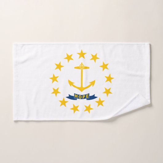 Staatsflagge der Insel Rhode Badhandtuch Set (Handtuch)